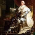 Gerard louis xviii of france in coronation robes